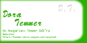 dora temmer business card